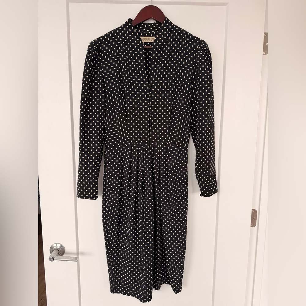 Liz Claiborne Black and White Polka Dot Dress